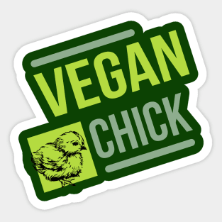 Vegan and chick Sticker